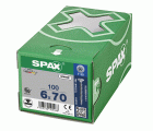 CABEZA MÚLTIPLE PLANA SPAX T-STAR PLUS T30 ROSCA COMPLETA WIROX 100 UD.