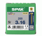 CABEZA PLANA SPAX-S NERVIOS DE FRENADO T-STAR PLUS T10 ROSCA COMPLETA YELLOX 200 UD.
