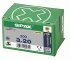 CABEZA PLANA SPAX-S NERVIOS DE FRENADO T-STAR PLUS T10 ROSCA COMPLETA YELLOX 200 UD.