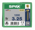 CABEZA PLANA SPAX-S NERVIOS DE FRENADO T-STAR PLUS T10 ROSCA COMPLETA YELLOX 1000 UD.