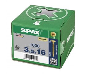 CABEZA MÚLTIPLE PLANA SPAX T-STAR PLUS T20 ROSCA COMPLETA YELLOX 1000 UD.