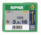 CABEZA MÚLTIPLE PLANA SPAX T-STAR PLUS T20 ROSCA COMPLETA YELLOX 1000 UD.