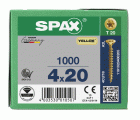 CABEZA MÚLTIPLE PLANA SPAX T-STAR PLUS T20 ROSCA COMPLETA YELLOX 1000 UD.