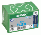 CABEZA PLANA SPAX-S A2 NERVIOS DE FRENADO T-STAR PLUS T10 ROSCA COMPLETA 200 UD.