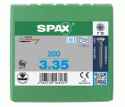 CABEZA PLANA SPAX-S A2 NERVIOS DE FRENADO T-STAR PLUS T10 ROSCA COMPLETA 200 UD.