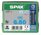 CABEZA MÚLTIPLE PLANA SPAX A2 T-STAR PLUS T30 ROSCA COMPLETA 100 UD.