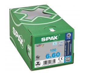CABEZA MÚLTIPLE PLANA SPAX A2 T-STAR PLUS T30 ROSCA COMPLETA 100 UD.