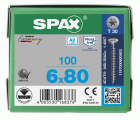 CABEZA MÚLTIPLE PLANA SPAX A2 T-STAR PLUS T30 ROSCA COMPLETA 100 UD.