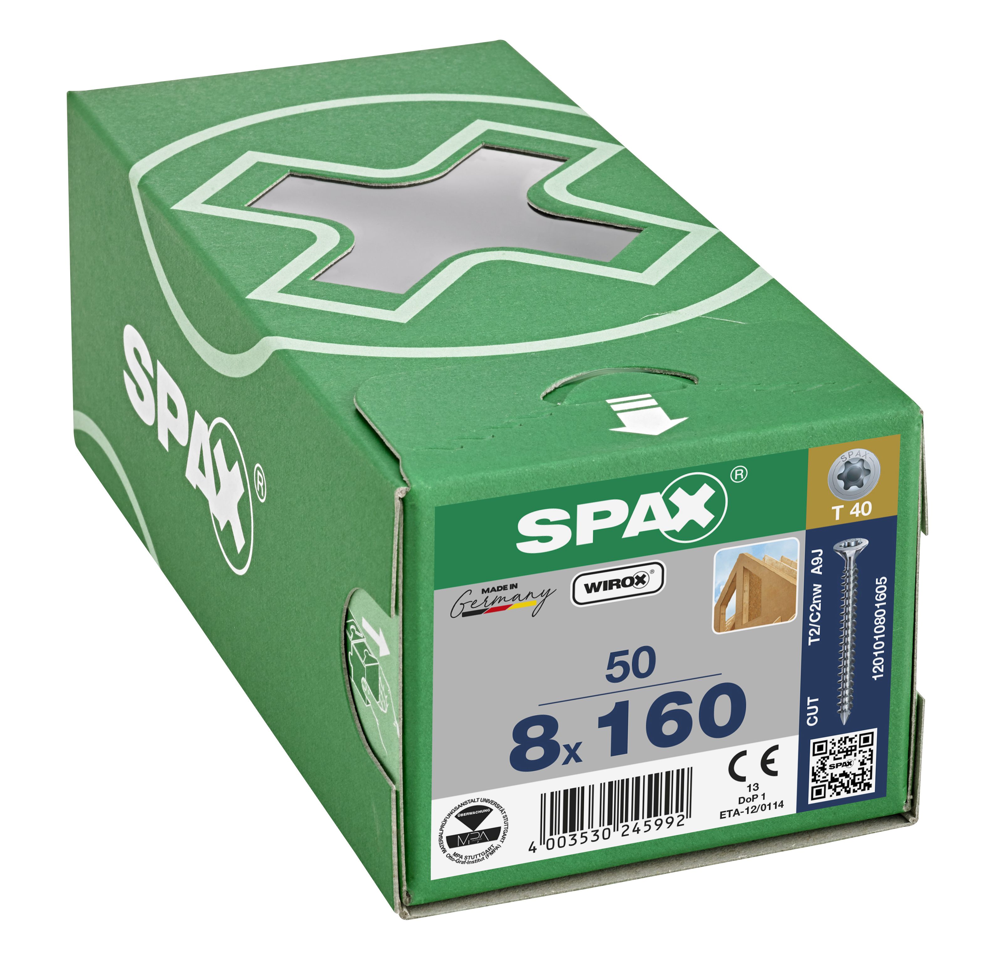 CABEZA MÚLTIPLE PLANA SPAX-S T-STAR PLUS T40 ROSCA COMPLETA CUT WIROX 50 UD.