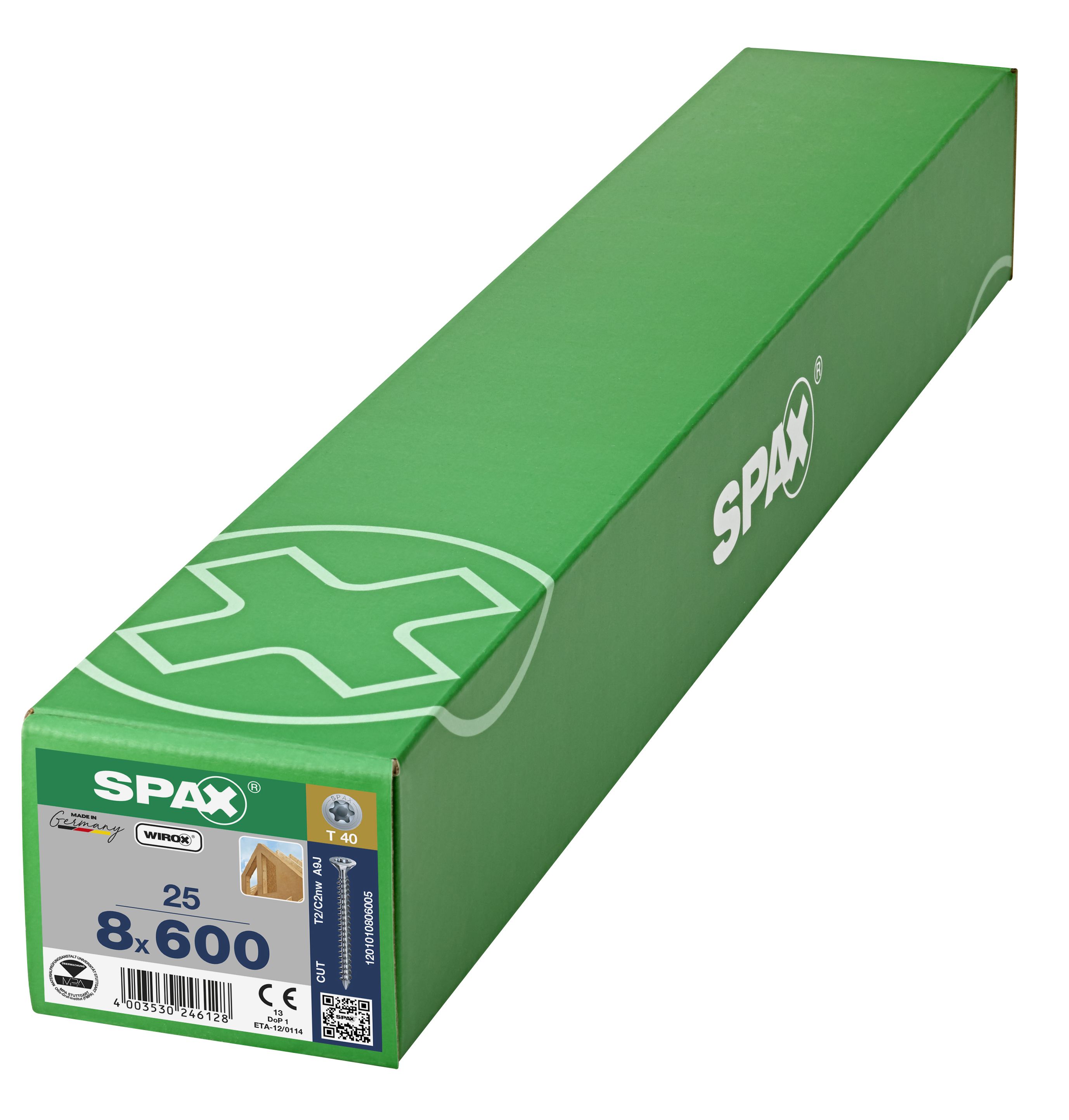 CABEZA MÚLTIPLE PLANA SPAX-S T-STAR PLUS T40 ROSCA COMPLETA CUT WIROX 25 UD.