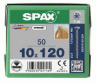 CABEZA MÚLTIPLE PLANA SPAX-S T-STAR PLUS T50 ROSCA COMPLETA CUT WIROX 50 UD.