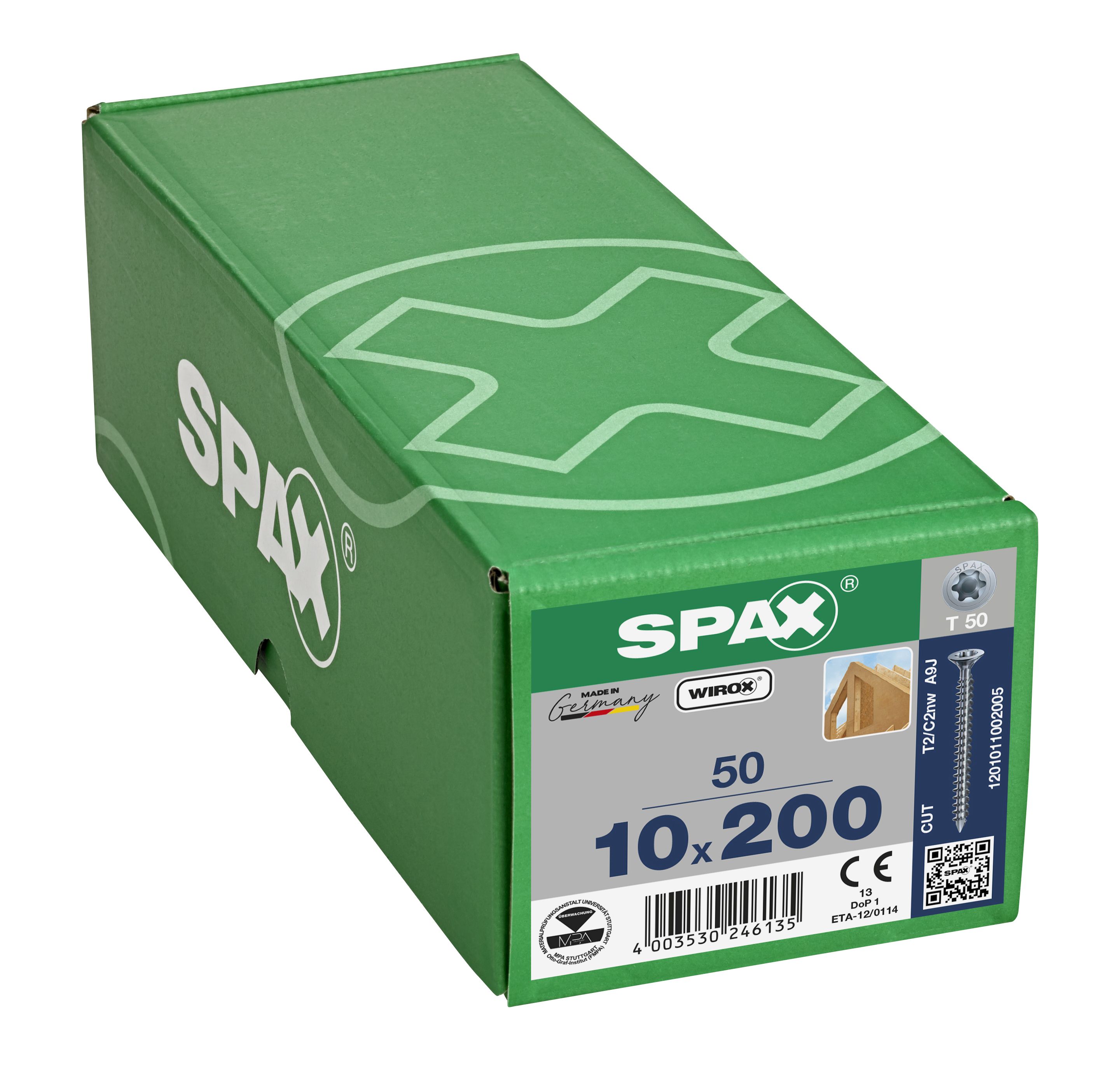 CABEZA MÚLTIPLE PLANA SPAX-S T-STAR PLUS T50 ROSCA COMPLETA CUT WIROX 50 UD.