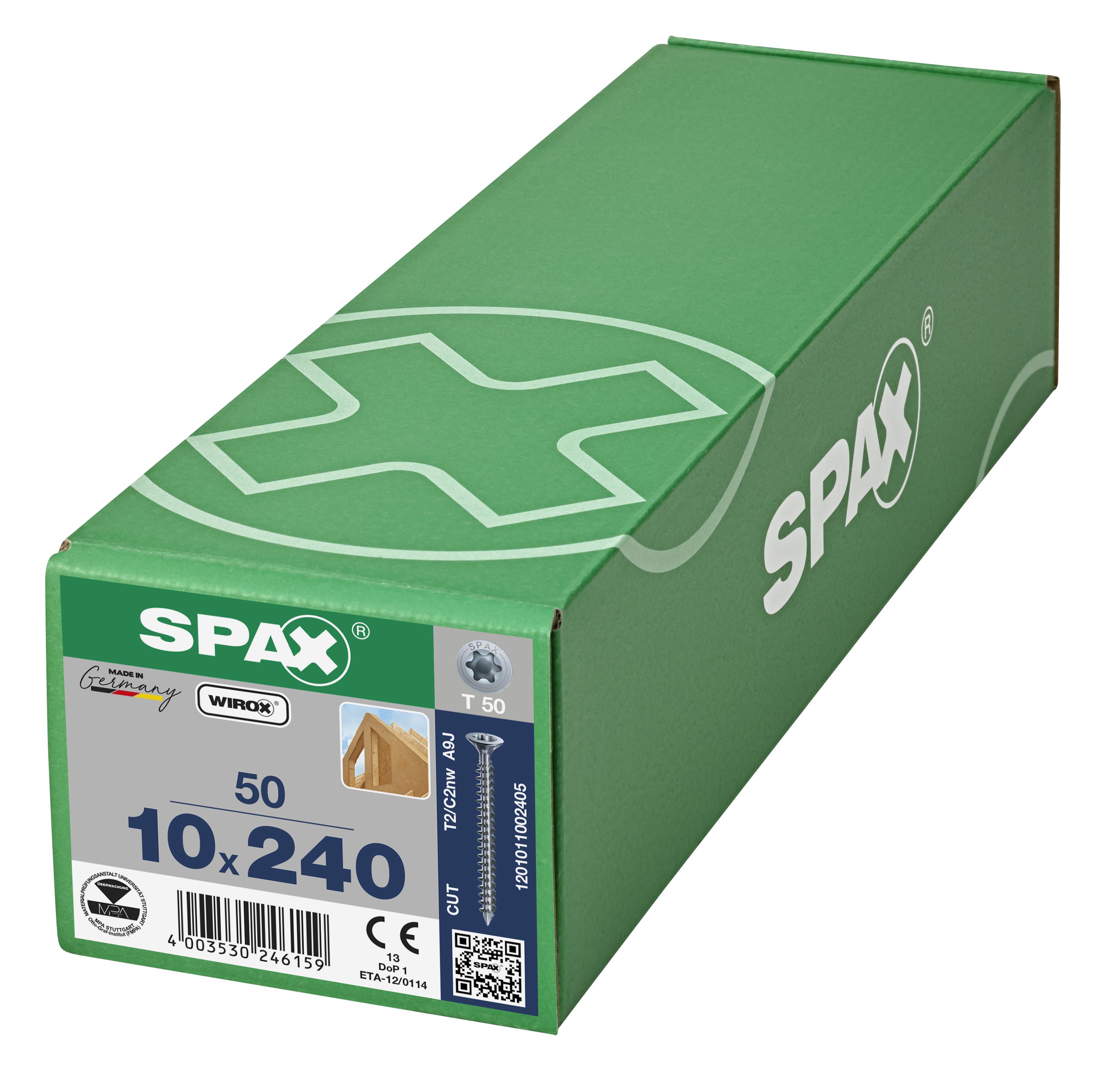 CABEZA MÚLTIPLE PLANA SPAX-S T-STAR PLUS T50 ROSCA COMPLETA CUT WIROX 50 UD.