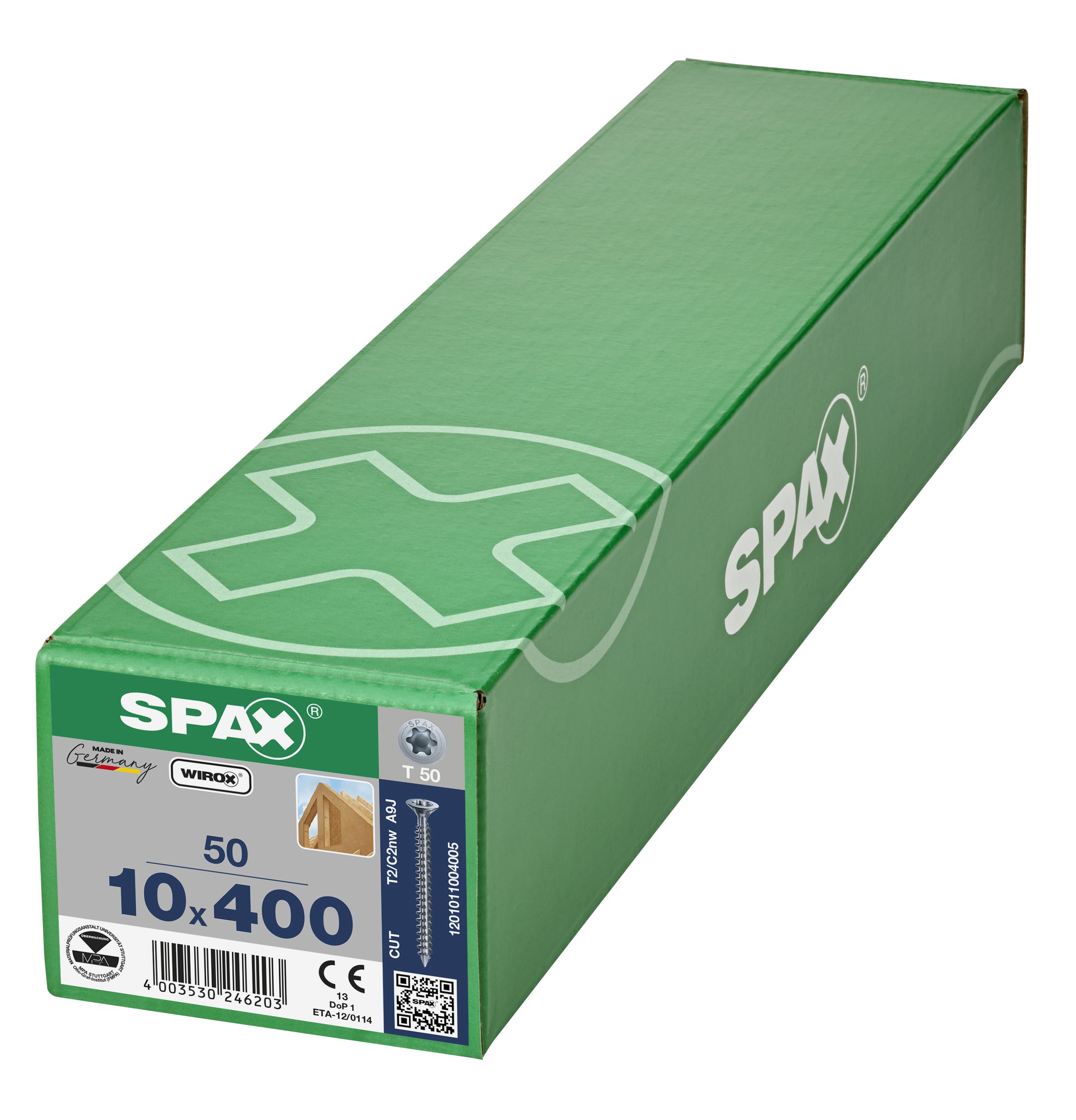 CABEZA MÚLTIPLE PLANA SPAX-S T-STAR PLUS T50 ROSCA COMPLETA CUT WIROX 50 UD.