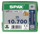 CABEZA MÚLTIPLE PLANA SPAX T-STAR PLUS T50 ROSCA COMPLETA WIROX 25 UD.