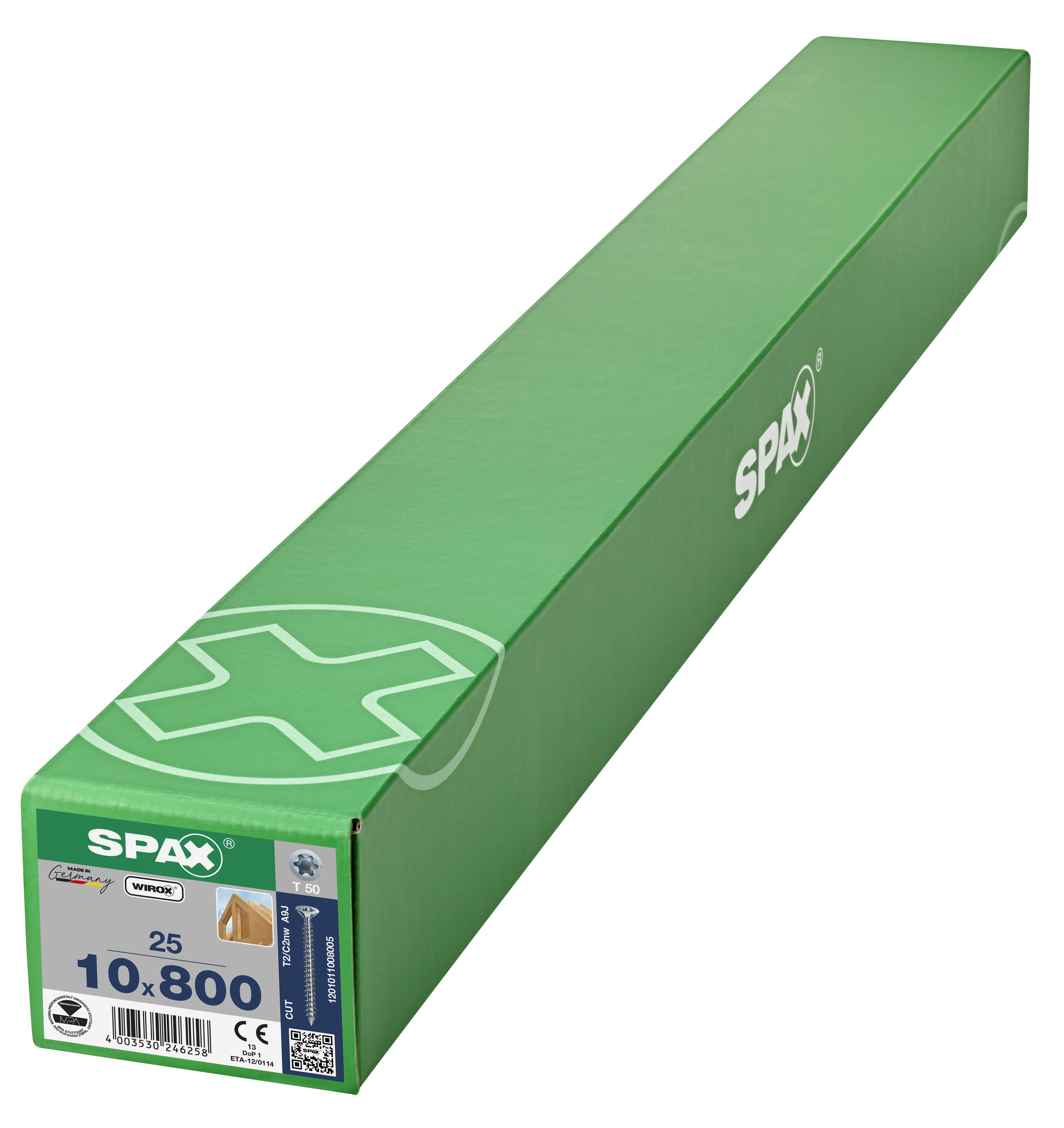 CABEZA MÚLTIPLE PLANA SPAX-S T-STAR PLUS T50 ROSCA COMPLETA CUT WIROX 25 UD.