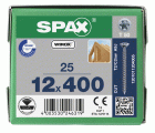 CABEZA PLANA SPAX-S NERVIOS FRESADORES T-STAR PLUS T50 ROSCA COMPLETA CUT WIROX 25 UD.