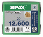 CABEZA PLANA SPAX-S NERVIOS FRESADORES T-STAR PLUS T50 ROSCA COMPLETA CUT WIROX 20 UD.