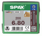 CABEZA CILÍNDRICA SPAX T-STAR PLUS T30 ROSCA COMPLETA WIROX 200 UD.
