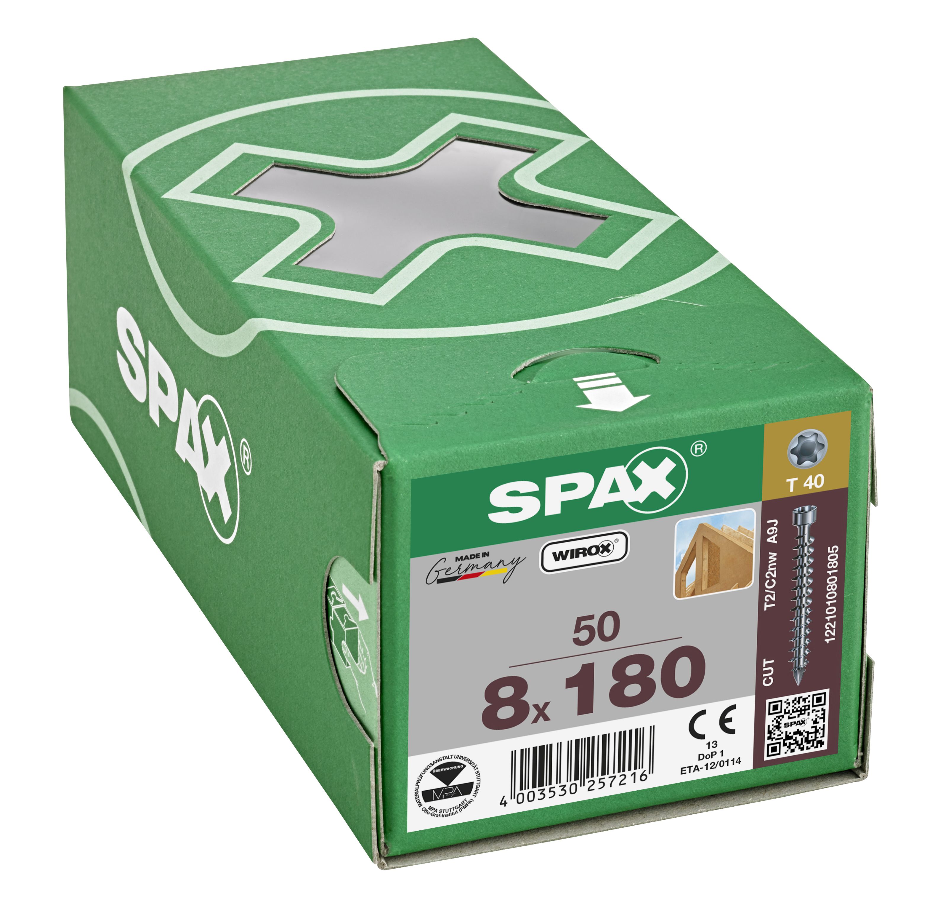 CABEZA CILÍNDRICA SPAX-ST-STAR PLUS T40 ROSCA COMPLETA CUT WIROX 50 UD.