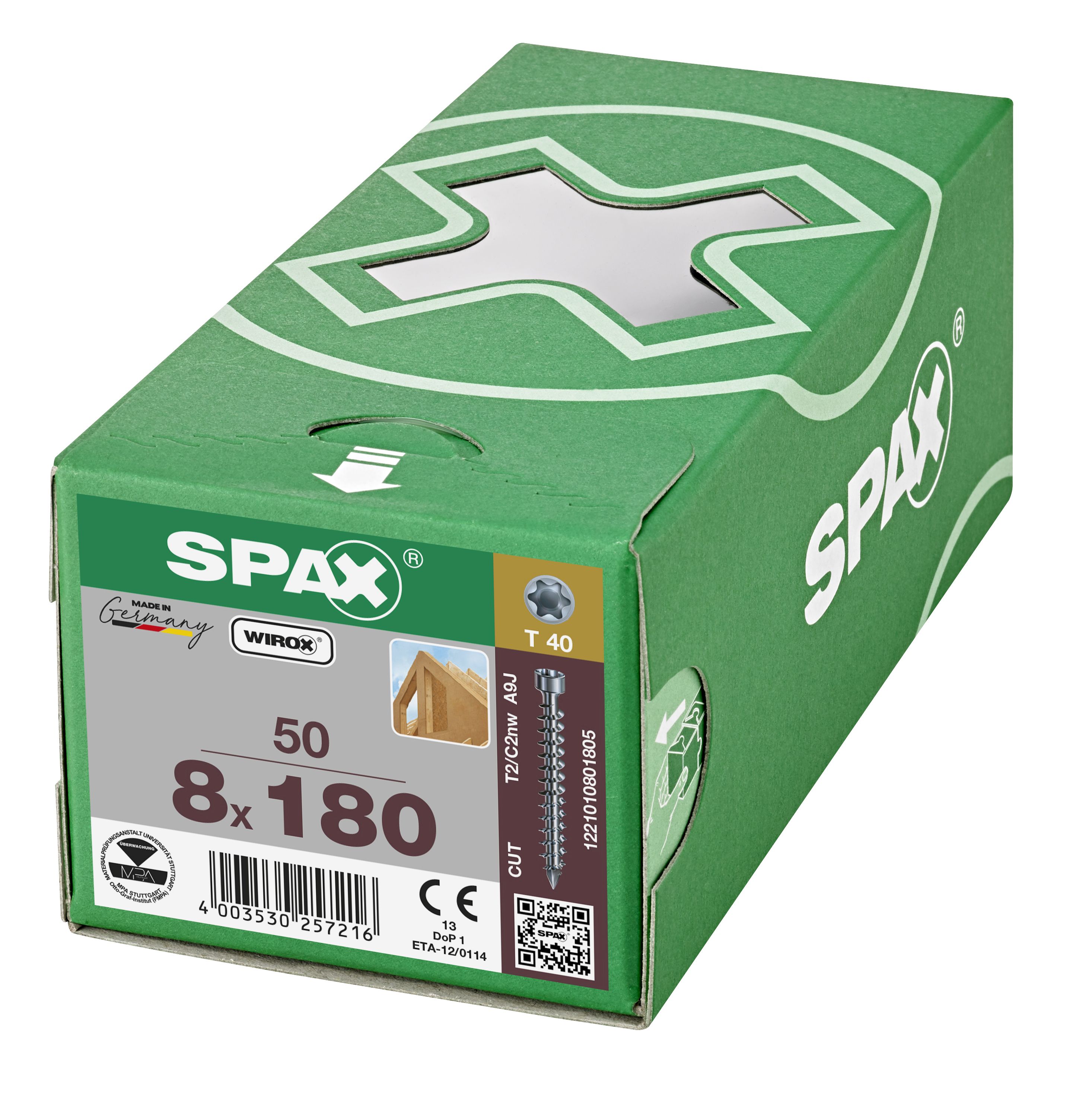 CABEZA CILÍNDRICA SPAX-ST-STAR PLUS T40 ROSCA COMPLETA CUT WIROX 50 UD.