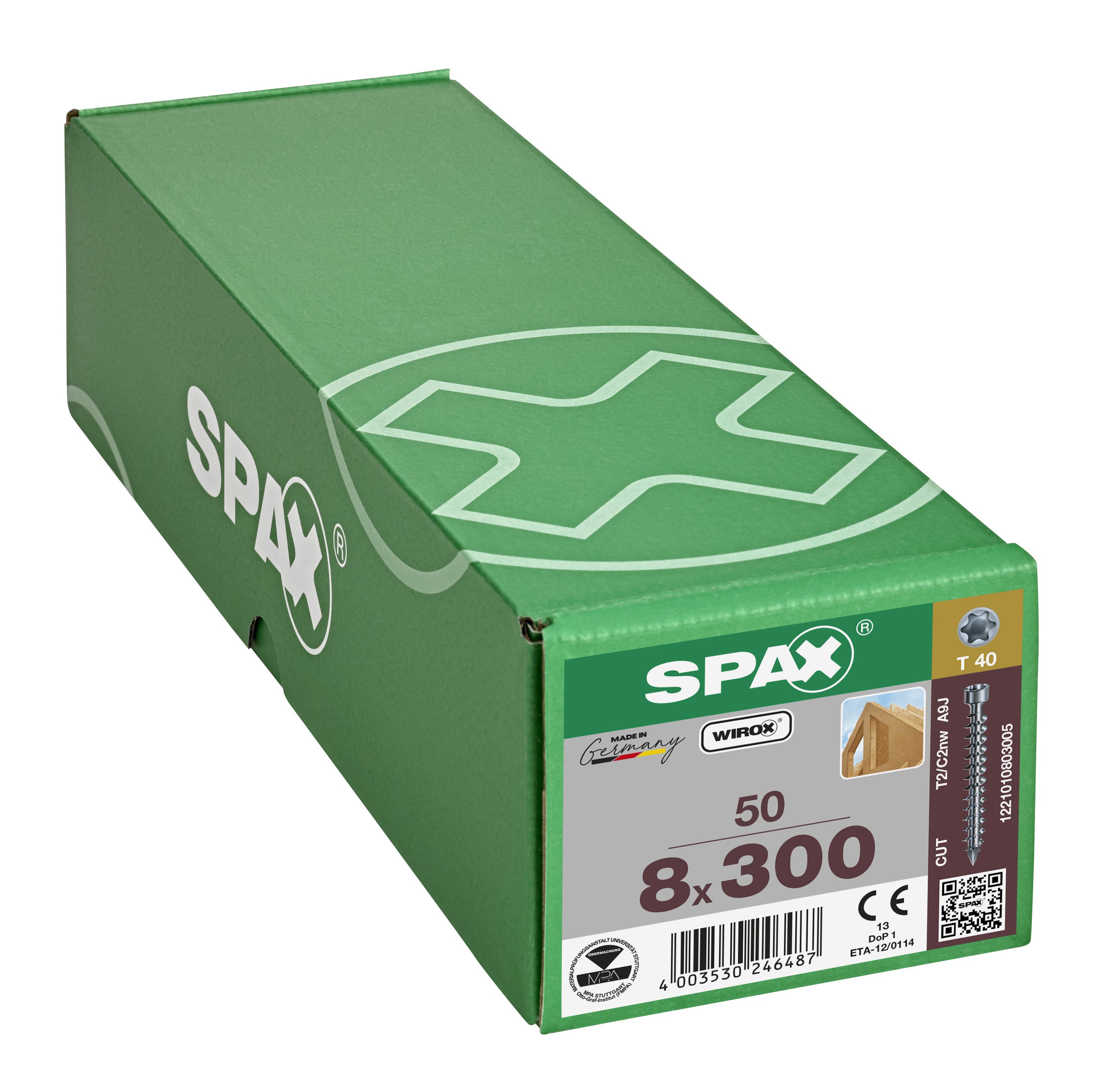 CABEZA CILÍNDRICA SPAX T-STAR PLUS T40 ROSCA COMPLETA CUT WIROX 50 UD.