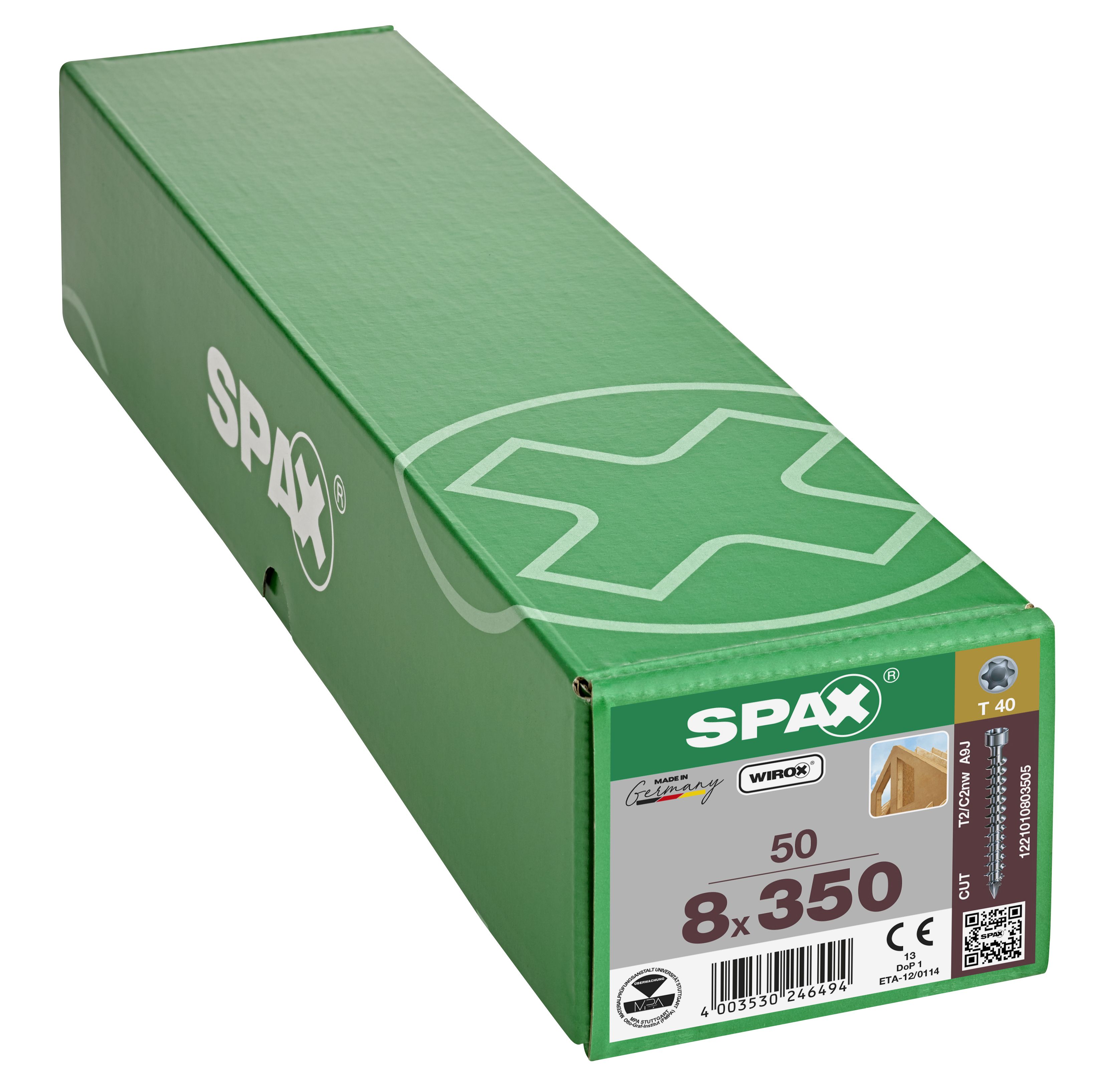CABEZA CILÍNDRICA SPAX T-STAR PLUS T40 ROSCA COMPLETA CUT WIROX 50 UD.
