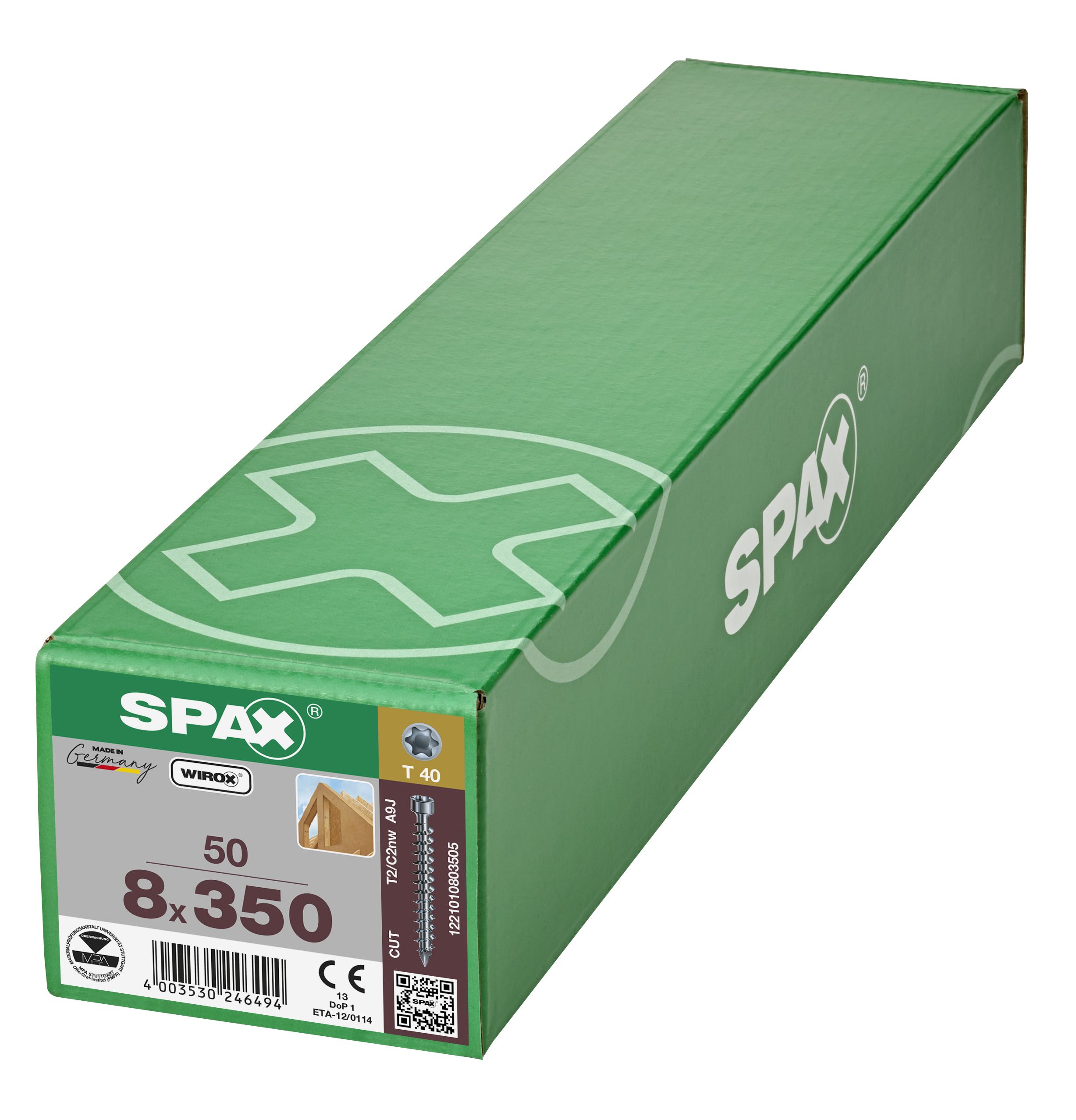 CABEZA CILÍNDRICA SPAX T-STAR PLUS T40 ROSCA COMPLETA CUT WIROX 50 UD.