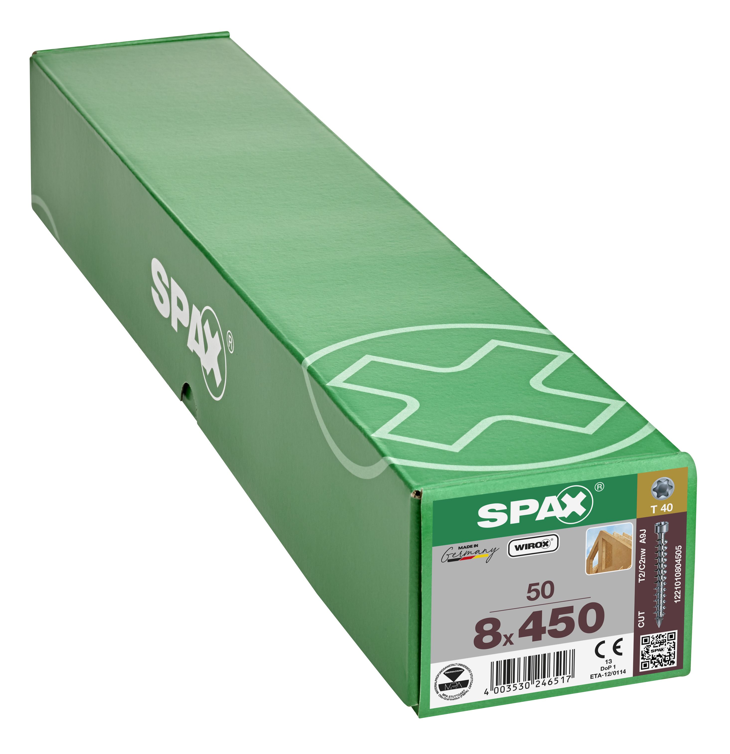 CABEZA CILÍNDRICA SPAX T-STAR PLUS T40 ROSCA COMPLETA CUT WIROX 50 UD.
