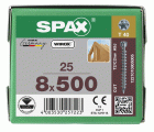 CABEZA CILÍNDRICA SPAX-ST-STAR PLUS T40 ROSCA COMPLETA CUT WIROX 25 UD.