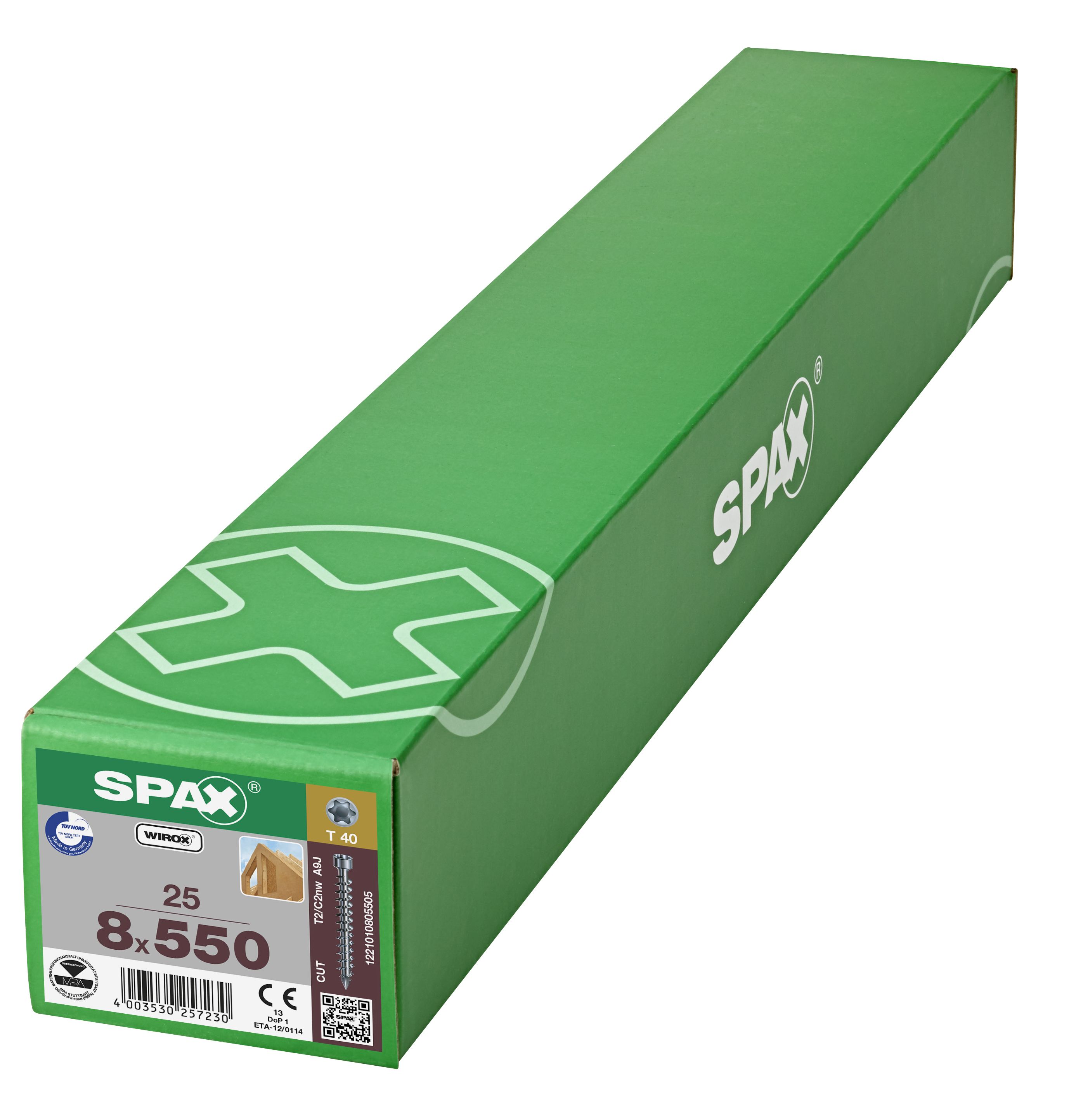 CABEZA CILÍNDRICA SPAX-ST-STAR PLUS T40 ROSCA COMPLETA WIROX 25 UD.