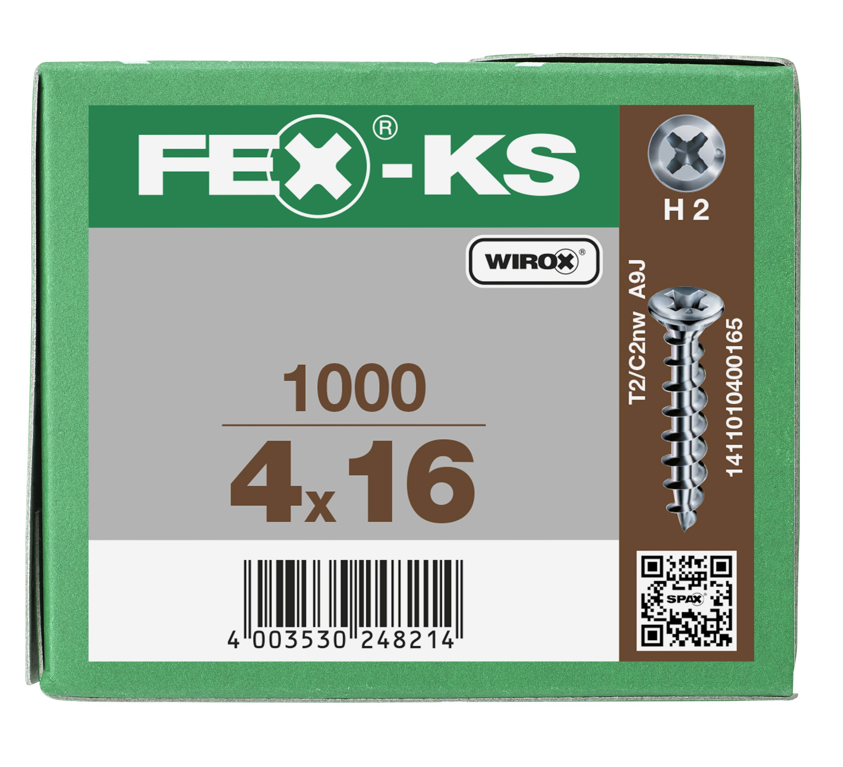 CABEZA ESPECIAL GOTA DE SEBO FEX-KS NERVIOS DE FRENADO RANURA EN CRUZ H2 WIROX 1000 UD.