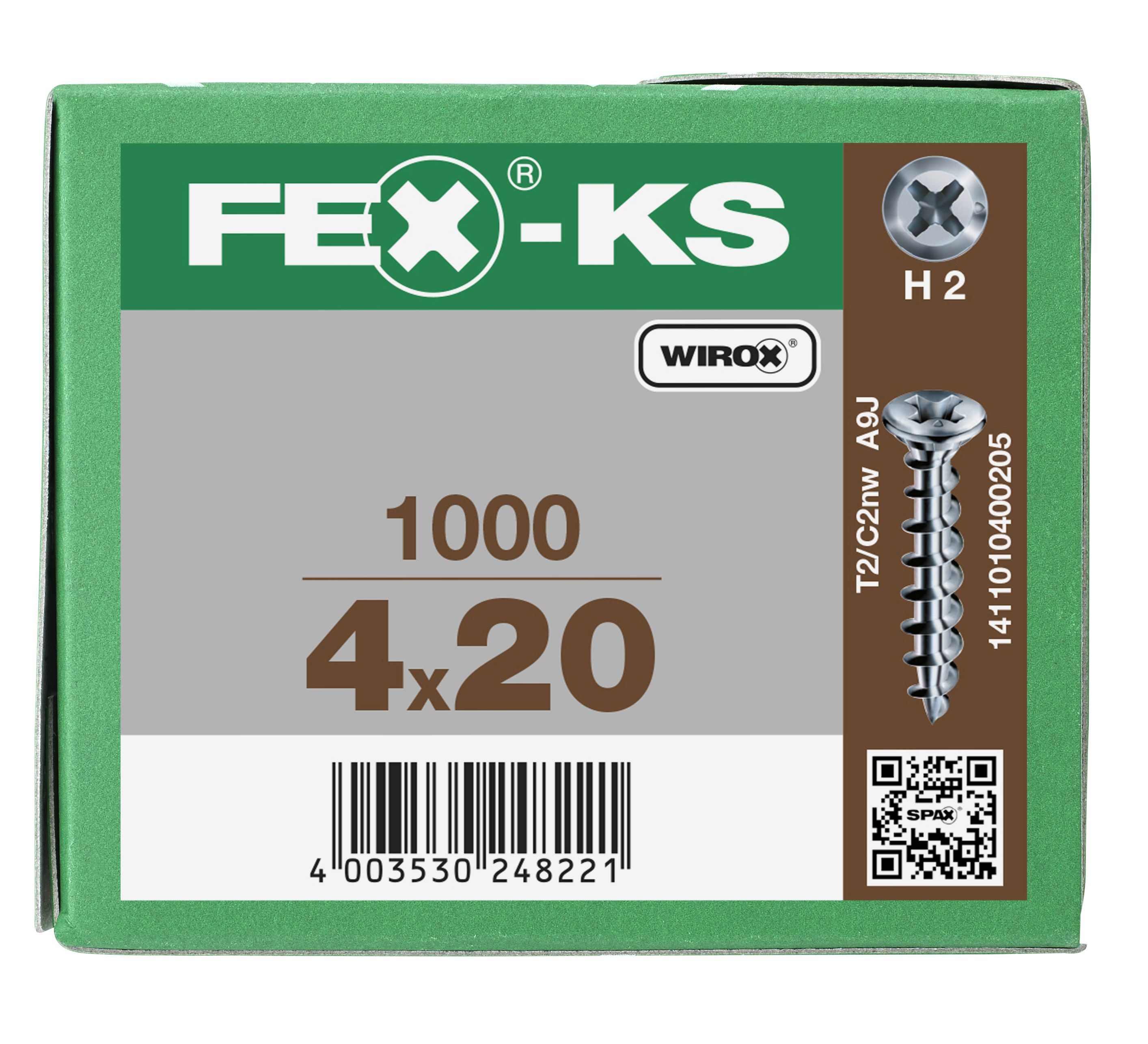 CABEZA ESPECIAL GOTA DE SEBO FEX-KS NERVIOS DE FRENADO RANURA EN CRUZ H2 WIROX 1000 UD.