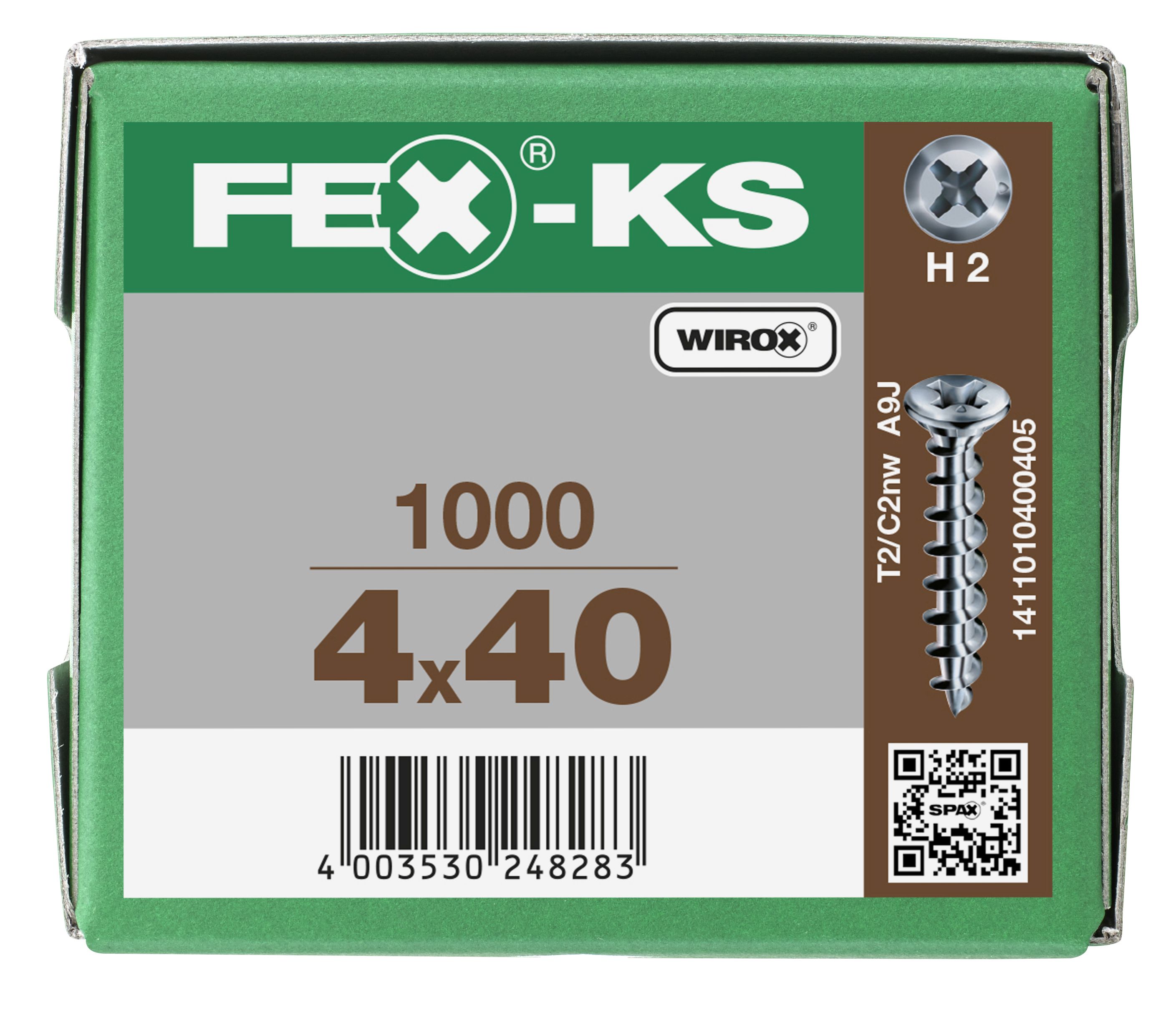 CABEZA ESPECIAL GOTA DE SEBO FEX-KS NERVIOS DE FRENADO RANURA EN CRUZ H2 WIROX 1000 UD.