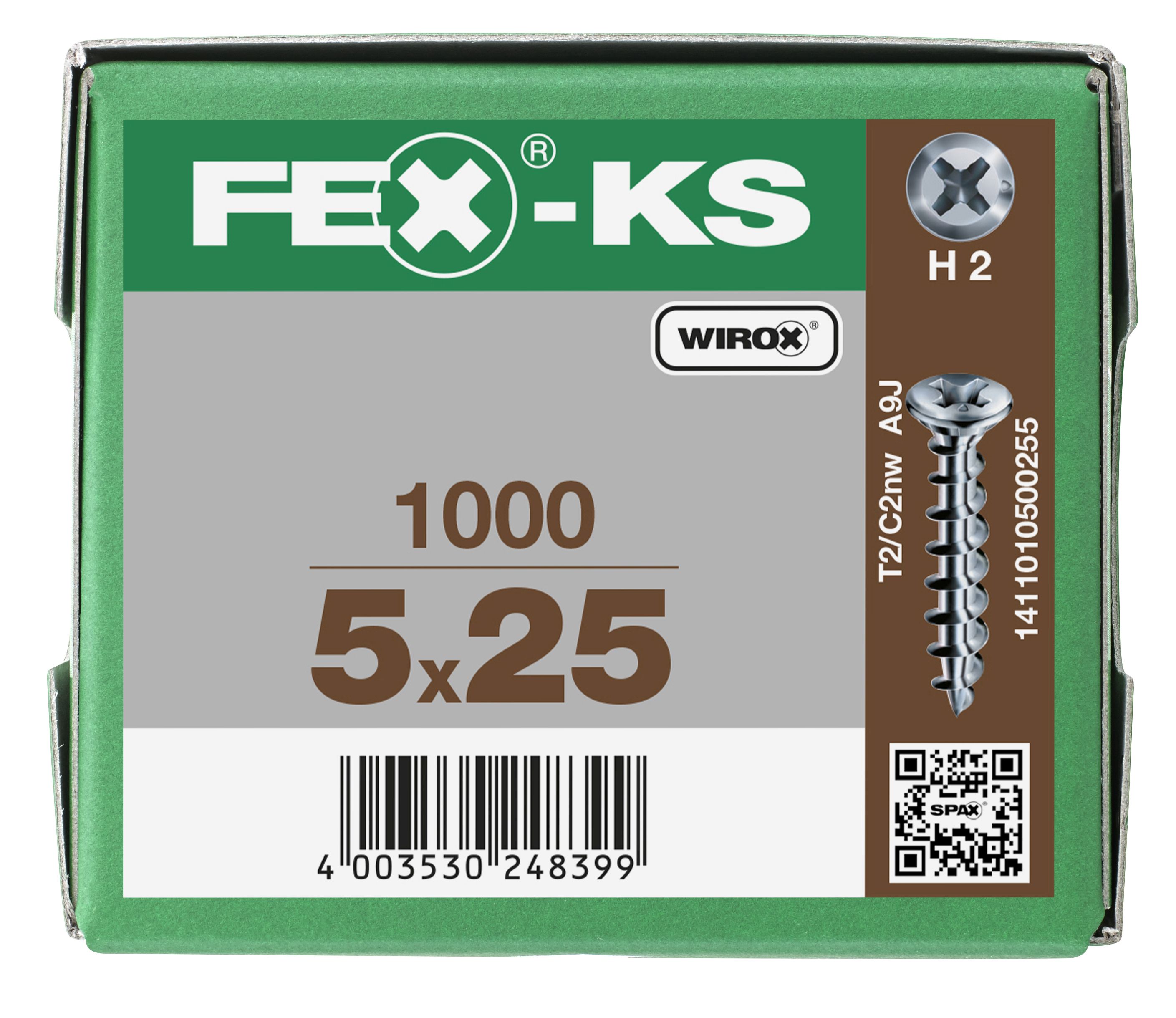 CABEZA ESPECIAL GOTA DE SEBO FEX-KS-REP NERVIOS DE FRENADO RANURA EN CRUZ H2 WIROX 1000 UD.