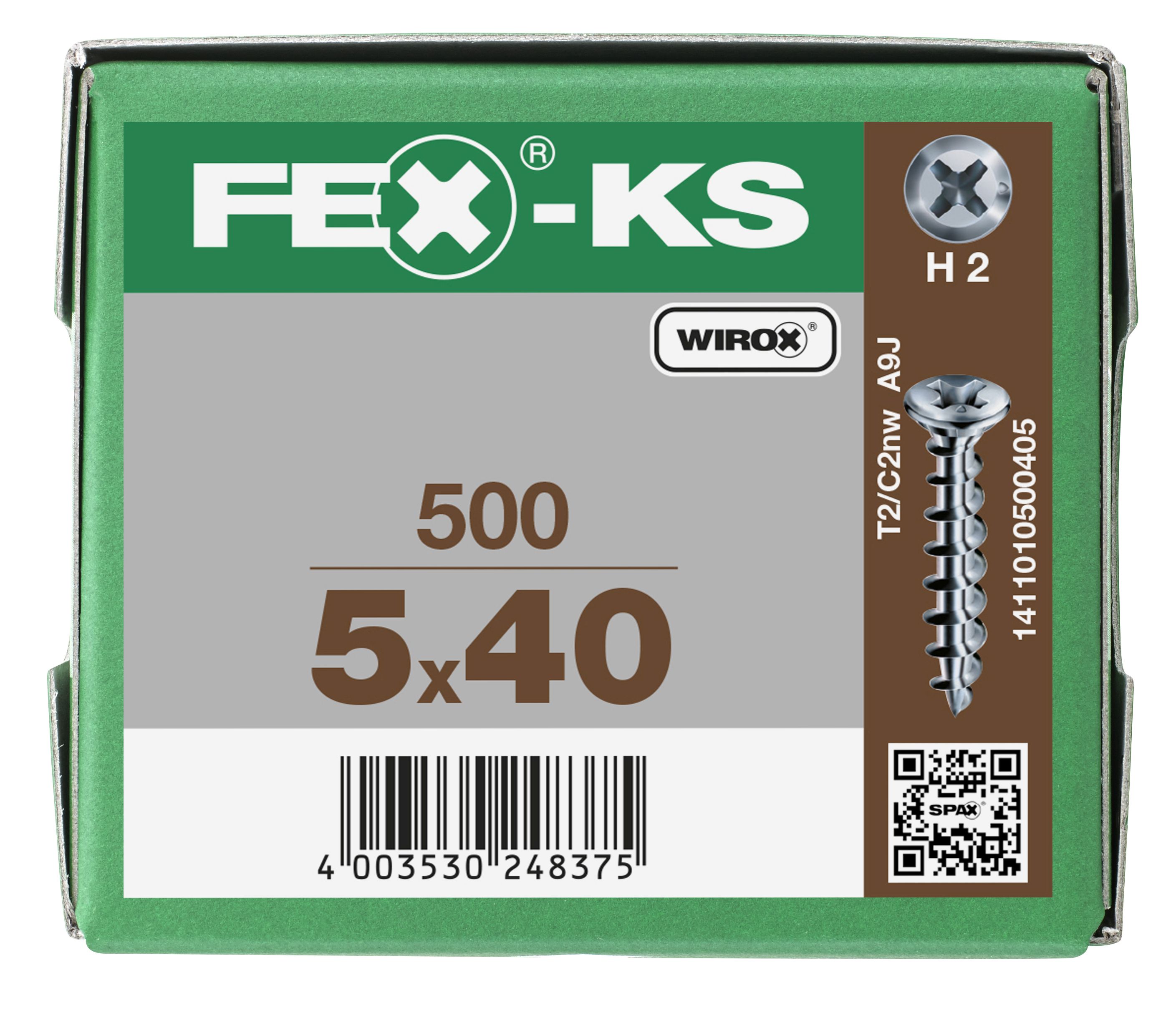 CABEZA ESPECIAL GOTA DE SEBO FEX-KS-REP NERVIOS DE FRENADO RANURA EN CRUZ H2 WIROX 500 UD.