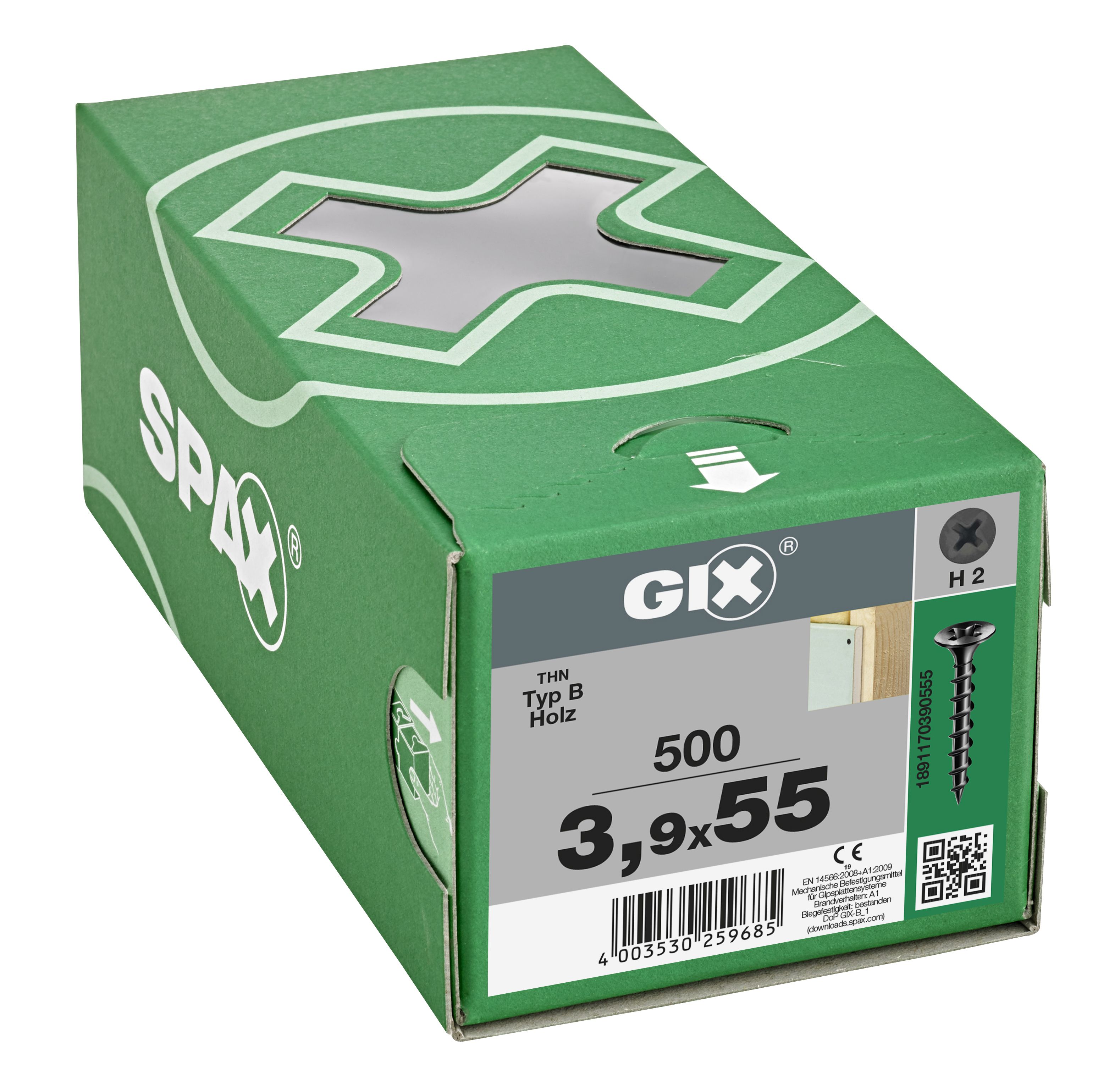 CABEZA DE TROMPETA GIX-B H2 ROSCA GRUESA FOSFATADO 500 UD.