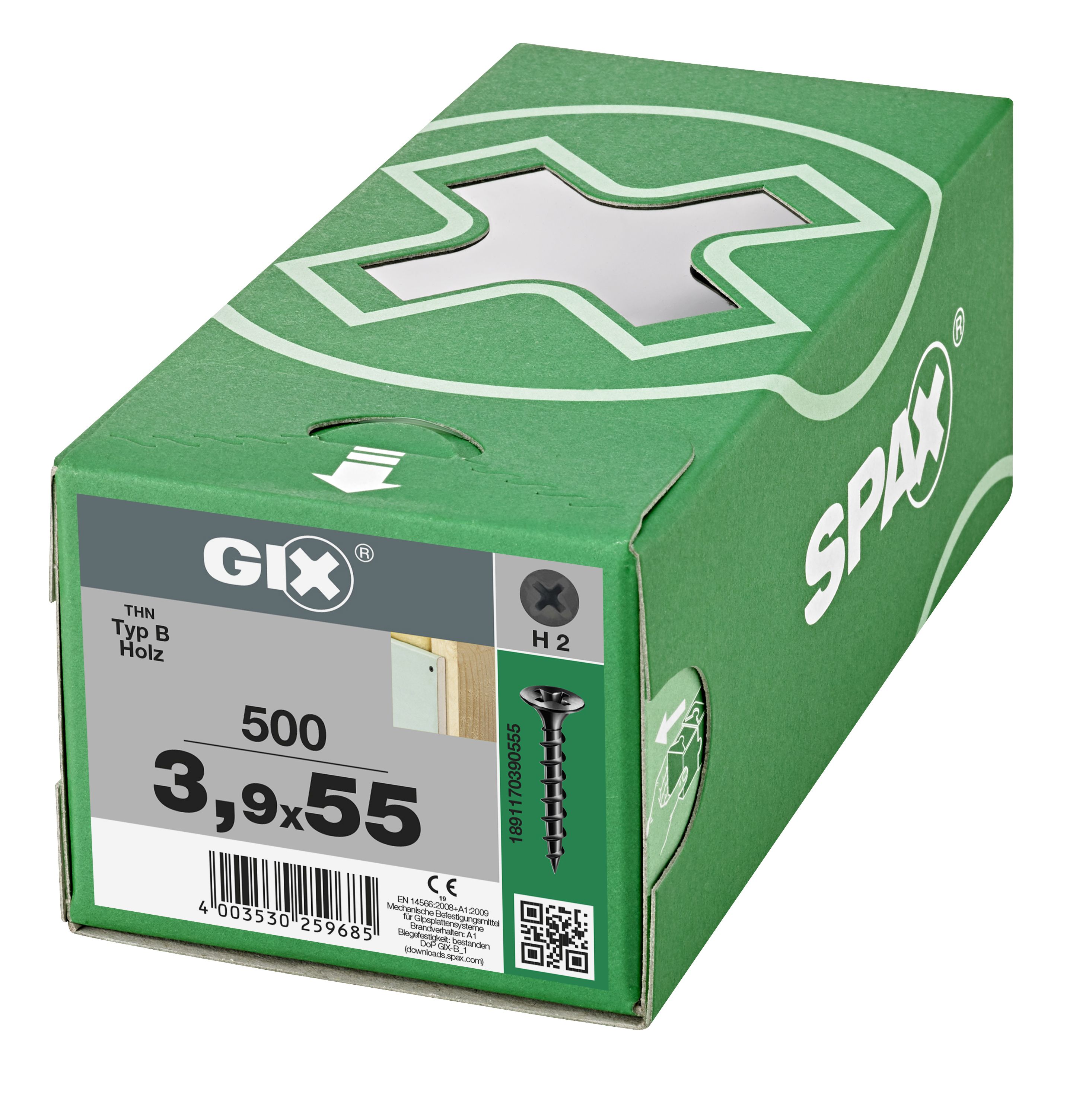 CABEZA DE TROMPETA GIX-B H2 ROSCA GRUESA FOSFATADO 500 UD.