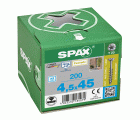 CABEZA GOTA DE SEBO SPAX-S A2 NERVIOS FRESADORES T-STAR PLUS T20 ROSCA PARCIAL CUT 200 UD.
