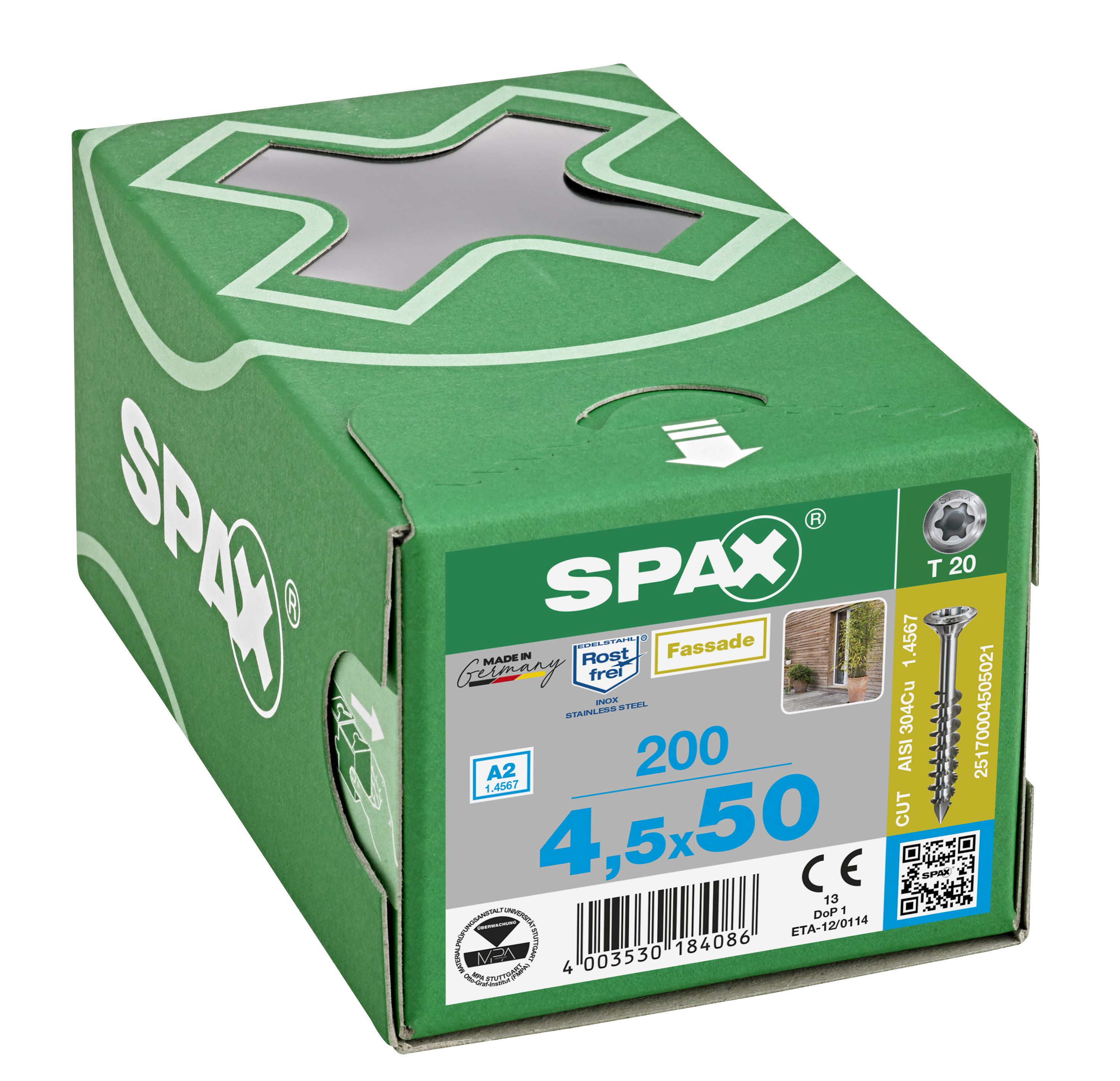 CABEZA GOTA DE SEBO SPAX-S A2 NERVIOS FRESADORES T-STAR PLUS T20 ROSCA PARCIAL CUT 200 UD.