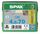 CABEZA GOTA DE SEBO SPAX-S A2 NERVIOS FRESADORES T-STAR PLUS T20 ROSCA PARCIAL CUT 100 UD.