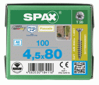 CABEZA GOTA DE SEBO SPAX-S A2 NERVIOS FRESADORES T-STAR PLUS T20 ROSCA PARCIAL CUT 100 UD.