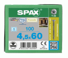 TORNILLO PARA FACHADAS SPAX A2 CABEZA GOTA DE SEBO PEQUEÑA 8 MM NERVIOS FRESADORES RESISTENTES T-STAR PLUS T20 ROSCA DE FIJACIÓN 4CUT 100 UD.