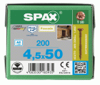 TORNILLO PARA FACHADAS SPAX A2 ACABADO BRONCE CABEZA GOTA DE SEBO PEQUEÑA 8 MM NERVIOS FRESADORES RESISTENTES T-STAR PLUS T20 ROSCA DE FIJACIÓN 4CUT 200 UD.