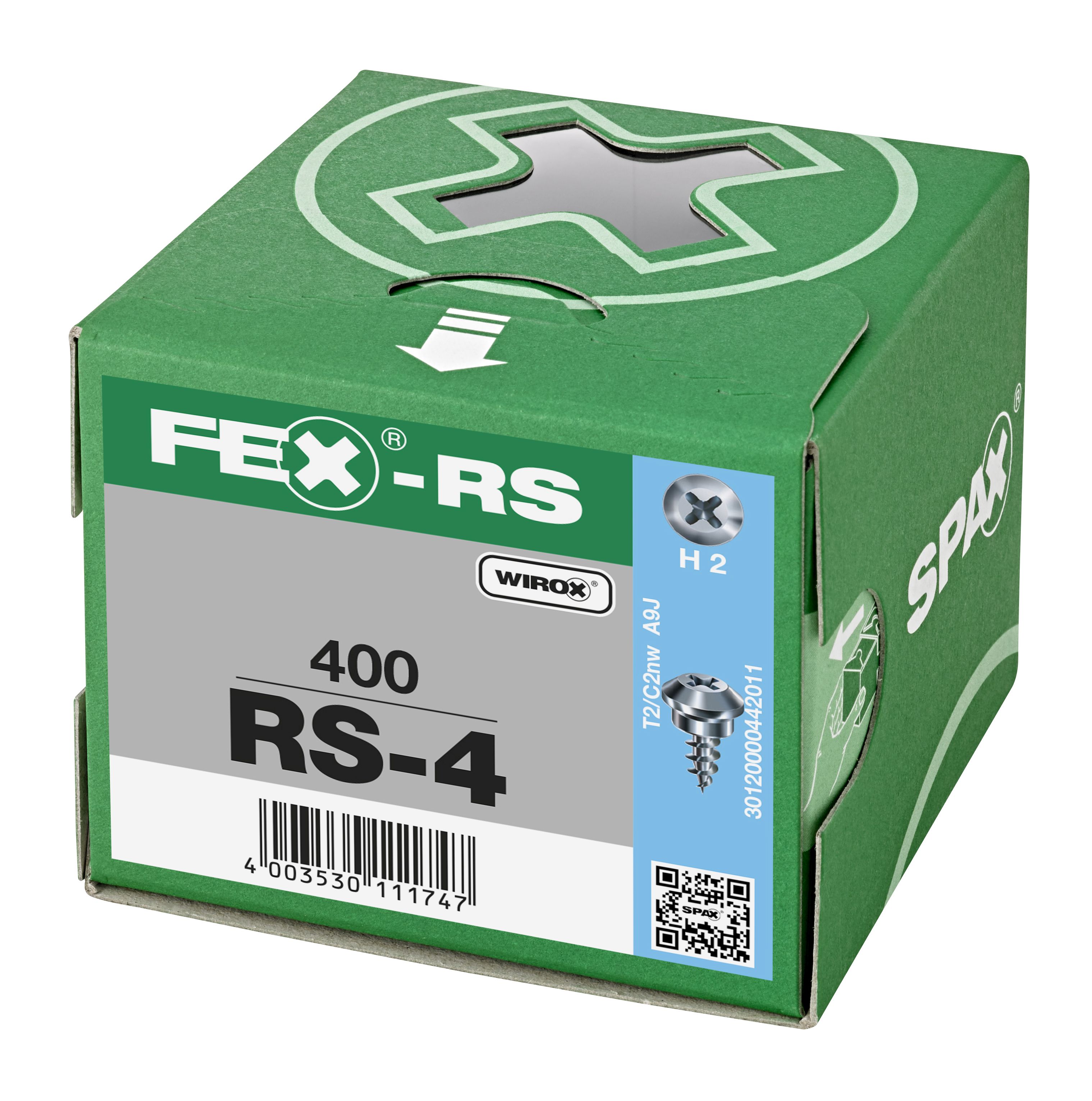 TORNILLO PARA PERSIANAS FEX-RS 4 H2 PUNTA DE AGUJA WIROX 400 UD.