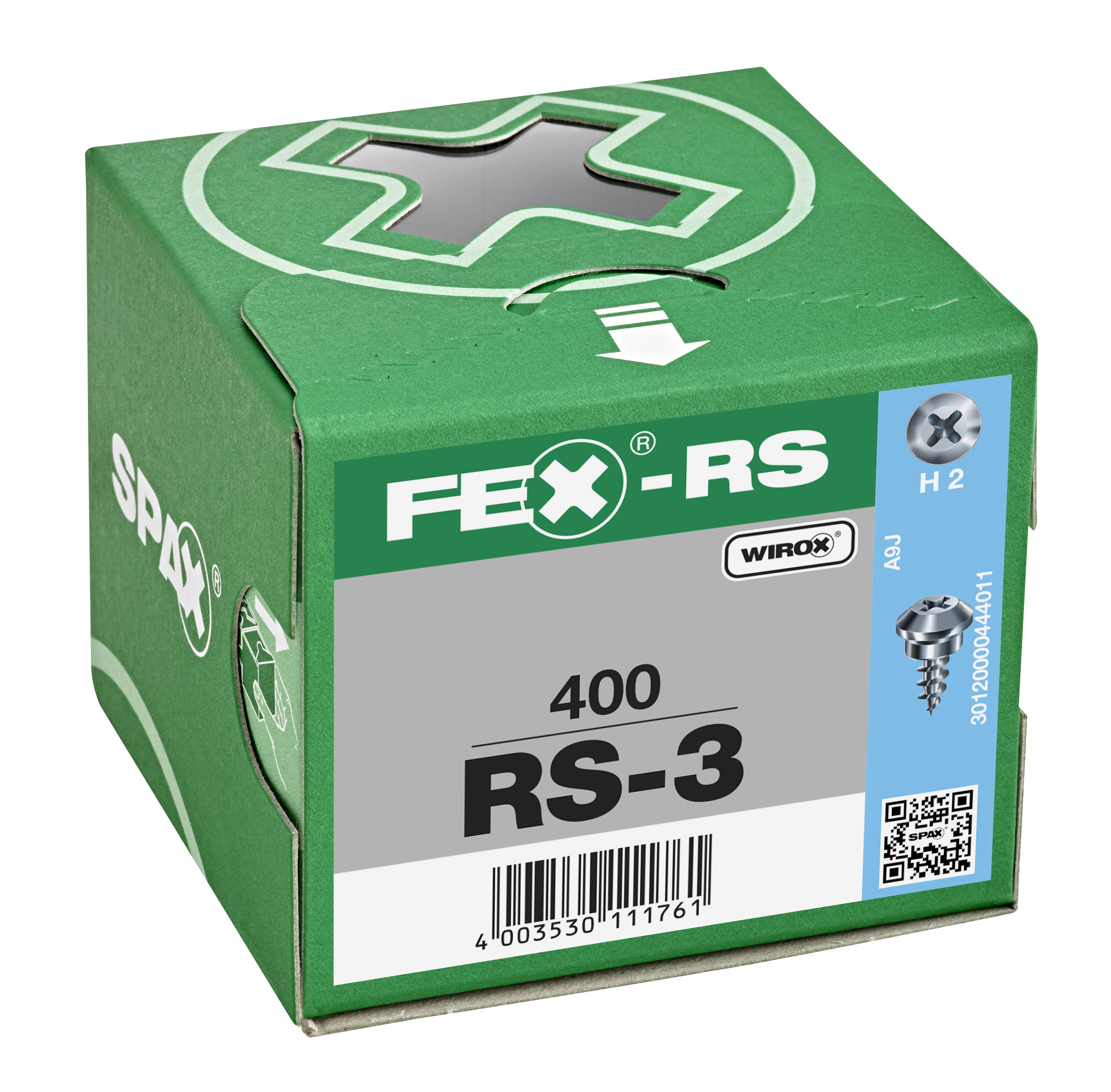 TORNILLO PARA PERSIANAS FEX-RS 3 H2 PUNTA DE AGUJA WIROX 400 UD.