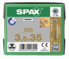 TORNILLO PARA SUELOS DE MADERA SPAX-S CABEZA PLANA NERVIOS FRESADORES T-STAR PLUS T10 ROSCA PARCIAL CUT WIROX 500 UD.+BIT