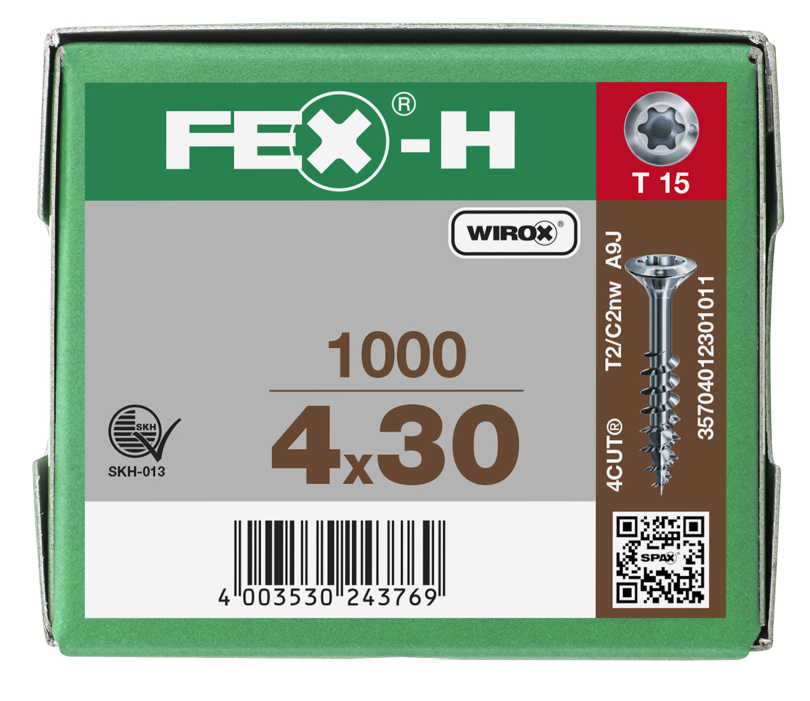 FEX-H BR T-STAR PLUS T15 ROSCA PARCIAL WIROX 1000 UD.