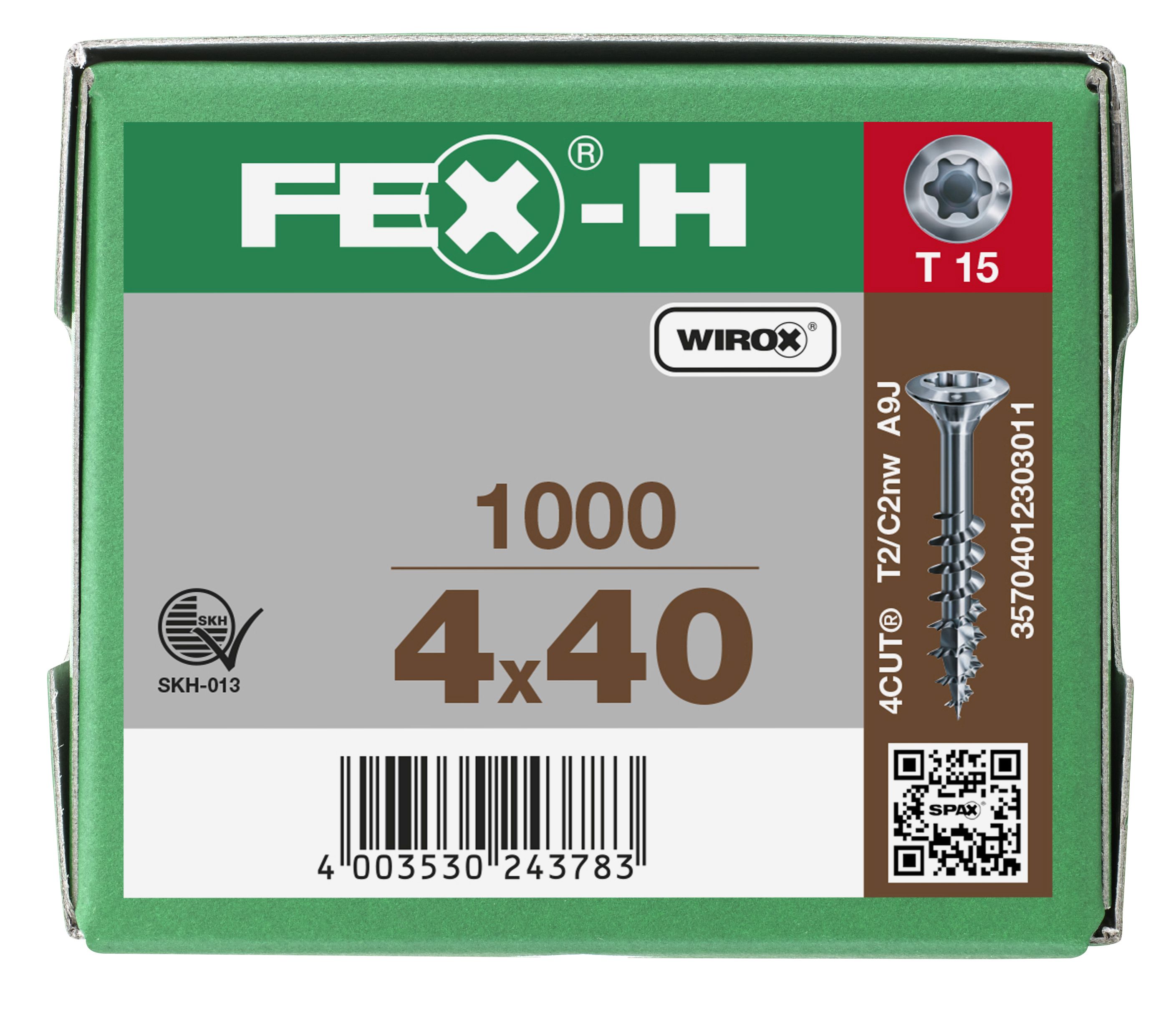 FEX-H BR T-STAR PLUS T15 ROSCA PARCIAL WIROX 1000 UD.