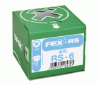 TORNILLO PARA PERSIANAS FEX-RS-6 CABEZA ESPECIAL H2 GALVANIZADO 400 UD.